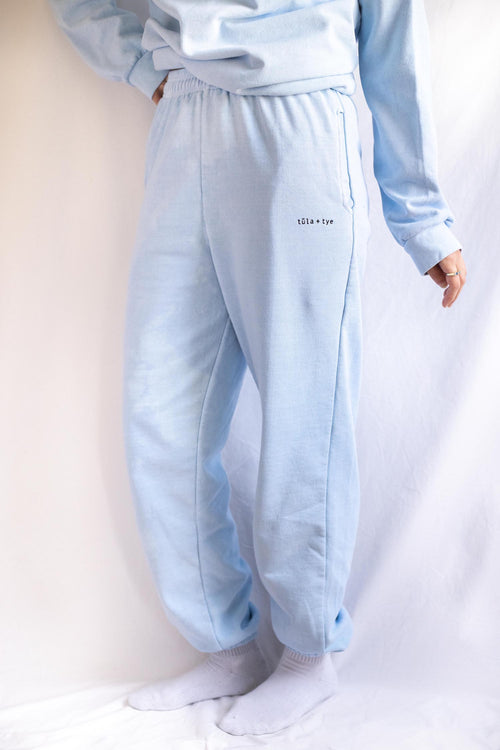 Washed Sky Blue Joggers