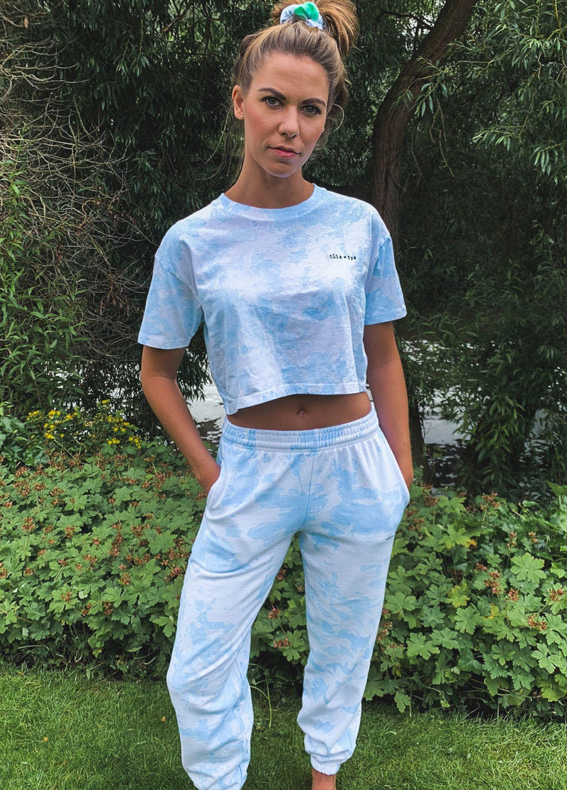 Tie Dye Sky Blue Joggers Tula Tye