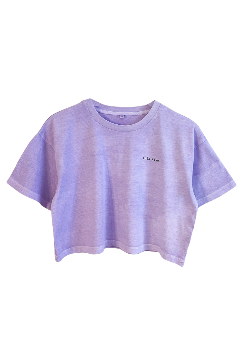 Washed Lavender Cropped Tee