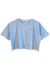 Washed Sky Blue Cropped Tee
